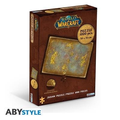 World of Warcraft Puslespil Verdenskort 1000 brikker (50 x 70 cm)