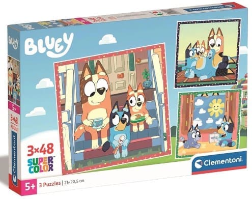 Bluey 3x48 Brikker Puslespil – Clementoni