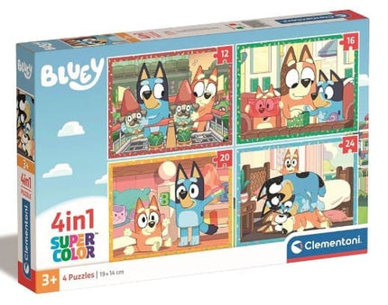 Bluey Play All Day 4-i-1 Puslespil – Clementoni