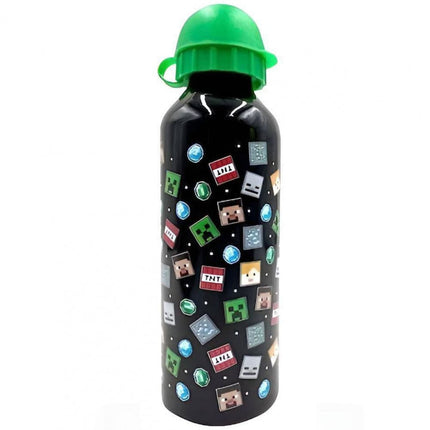 Minecraft vandflaske i aluminium med ikonisk print 500 ml
