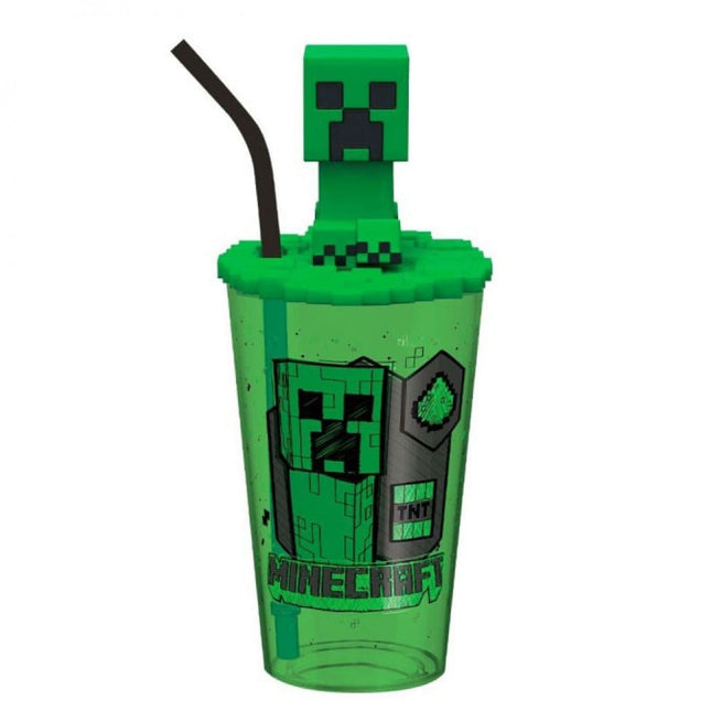 Minecraft 3D Sugerørskop med Creeper
