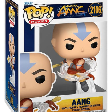 Funko POP! Movies Avatar Aang: The Last Airbender Aang #2106 i dynamisk airbending-position og original vinduesæske.