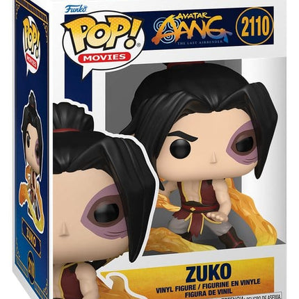 Funko POP! Zuko #2110 fra Avatar Aang: The Last Airbender med ansigtsar og flammeeffekter.