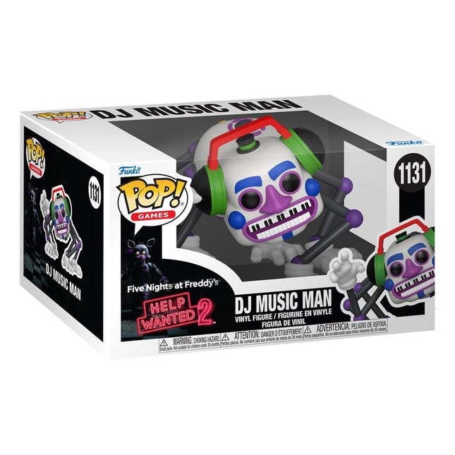 Funko POP! Premium DJ Music Man #1131 fra Five Nights at Freddy’s: Help Wanted 2 med høretelefoner og lange animatronic-lemmer.