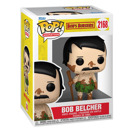 Funko POP! Bob’s Burgers Bob Belcher Survivalist #2168 med blade, mudder og vandrestav i original æske.