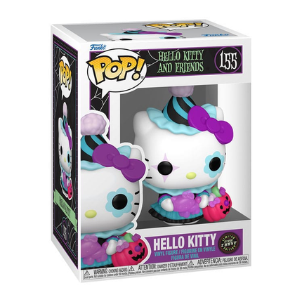 Funko POP! Hello Kitty Spooky Glow in the Dark Limited Chase Edition #155 med festhat og græskarspand i original æske.