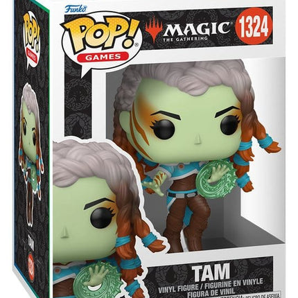 Funko POP! Tam #1324 fra Magic: The Gathering med grøn hud, flettet hår og en gennemsigtig grøn magisk effekt.
