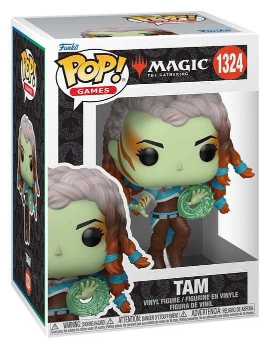 Funko POP! Tam #1324 fra Magic: The Gathering med grøn hud, flettet hår og en gennemsigtig grøn magisk effekt.