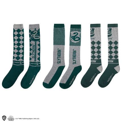 Harry Potter Knæhøje Sokker 3-pak Slytherin