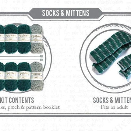 Harry Potter Knitting Kit: Slytherin Socks and Mittens