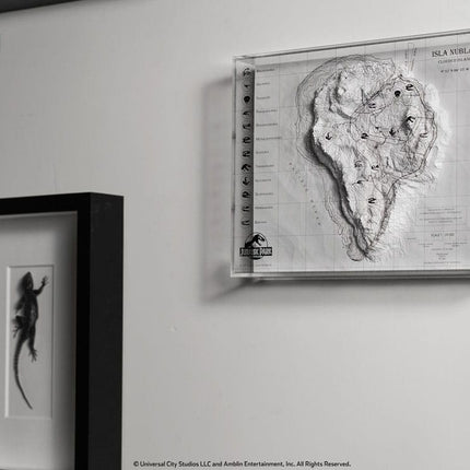 Jurassic Park Isla Nublar Topographic Map