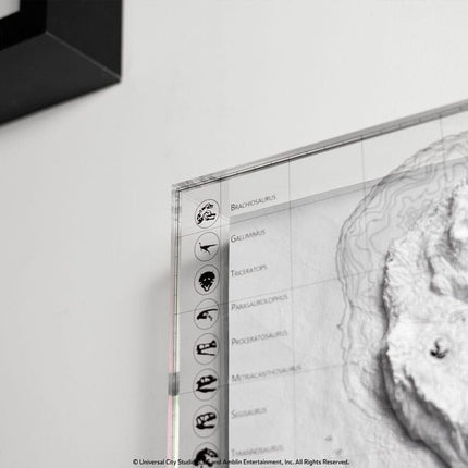 Jurassic Park Isla Nublar Topographic Map