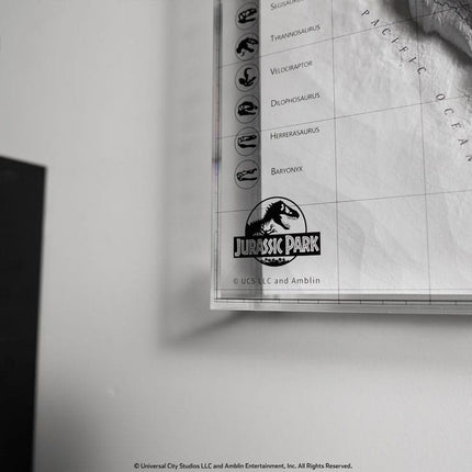 Jurassic Park Isla Nublar Topographic Map