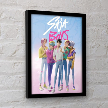 KPop Demon Hunters – Saja Boys – Indrammet Plakat (30 x 40 cm)