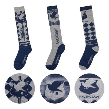 Harry Potter Knæhøje Sokker 3-pak Ravenclaw