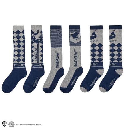 Harry Potter Knæhøje Sokker 3-pak Ravenclaw