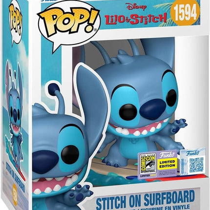 Funko POP! Disney Lilo & Stitch – Stitch på surfbræt #1594 (eksklusiv udgave)