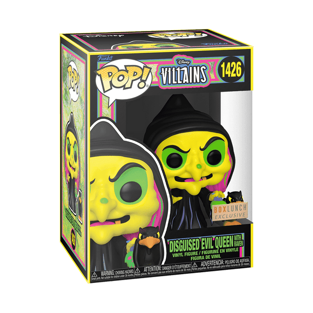 Funko POP! Disney Disguised Evil Queen with Raven #1426 (Black Light) – BoxLunch Exclusive