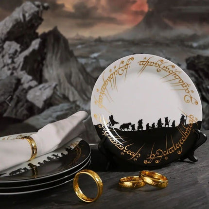 Ringenes Herre – Fellowship of the Ring Tallerkensæt med Servietholdere (4 stk.)