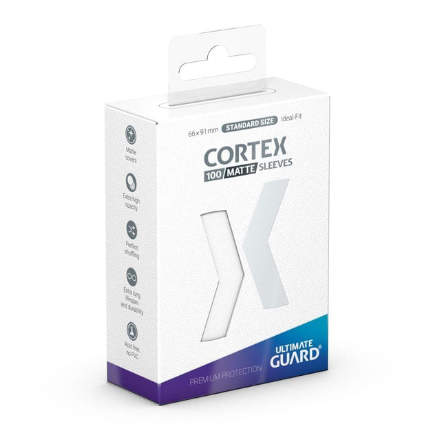 Ultimate Guard Cortex Matte Sleeves Standard Size (100) – Clear/Hvid