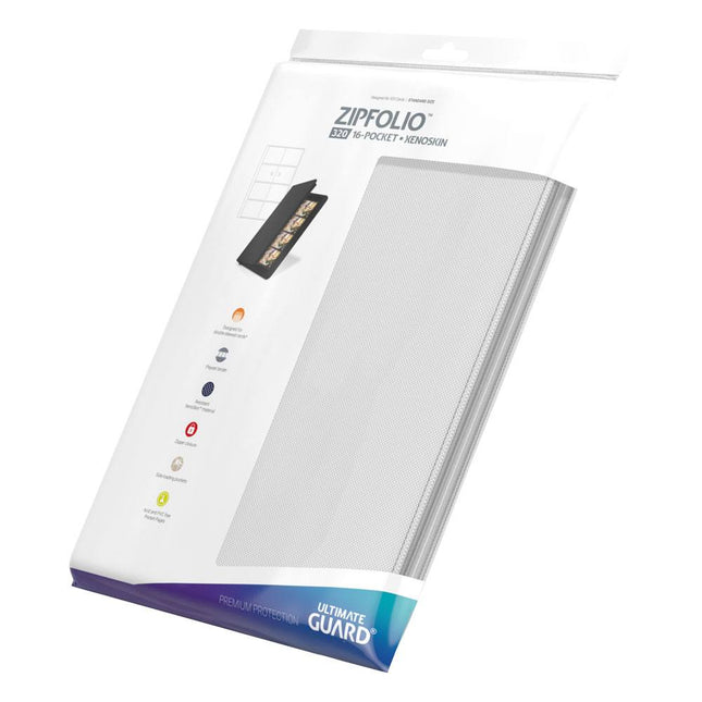 Ultimate Guard Zipfolio 320 – 16-lommer Xenoskin (Hvid)