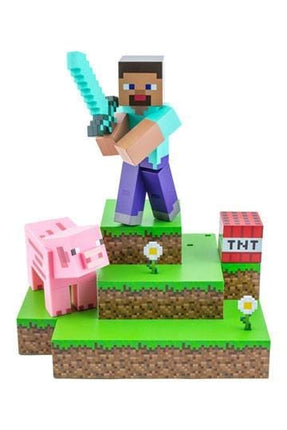 Minecraft Diorama lys Steve 30 cm