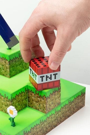 Minecraft Diorama lys Steve 30 cm