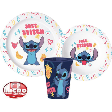 Disney Lilo & Stitch Spisesæt - Tallerken, Skål og krus