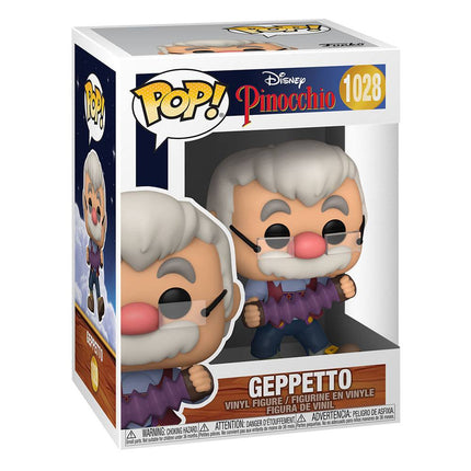 Pinocchio 80-års Jubilæum POP! Disney Vinylfigur Geppetto med Trækharmonika - 1028
