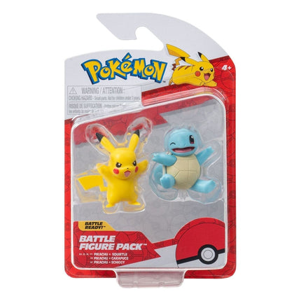 Pokémon Battle Figur Første Partner Sæt Figur 2-pak Squirtle #2, Pikachu #9