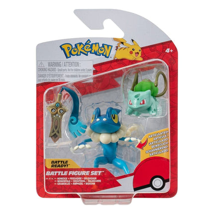 Pokémon Figure Set 3-Pack Honedge, Bulbasaur #4, Frogadier 5 cm
