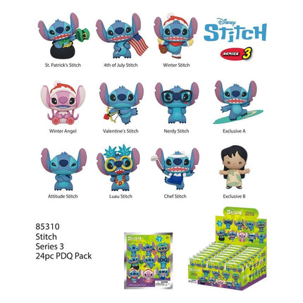Lilo & Stitch 3D PVC Bag Clips – Stitch Series 3 (Blind Bag)