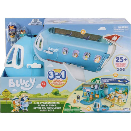 Bluey 3-i-1 Ferieleg – Fly, Båd & Hotel Playset