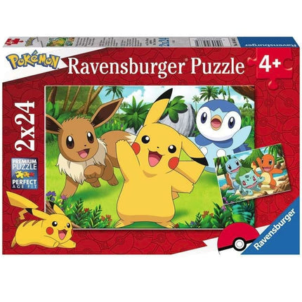 Pokémon Børnepuslespil Pikachu & Venner (2 x 24 brikker)